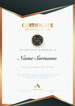 diploma certificate template black and gold color with luxury and modern style vector image, award suitable for appreciation. Vector illustration eps10